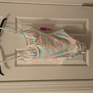 NINETY-NINE WOMEN'S JUNIORS SIZE PINK FLORAL ONE PIECE BATHING SUIT SIZE SMALL